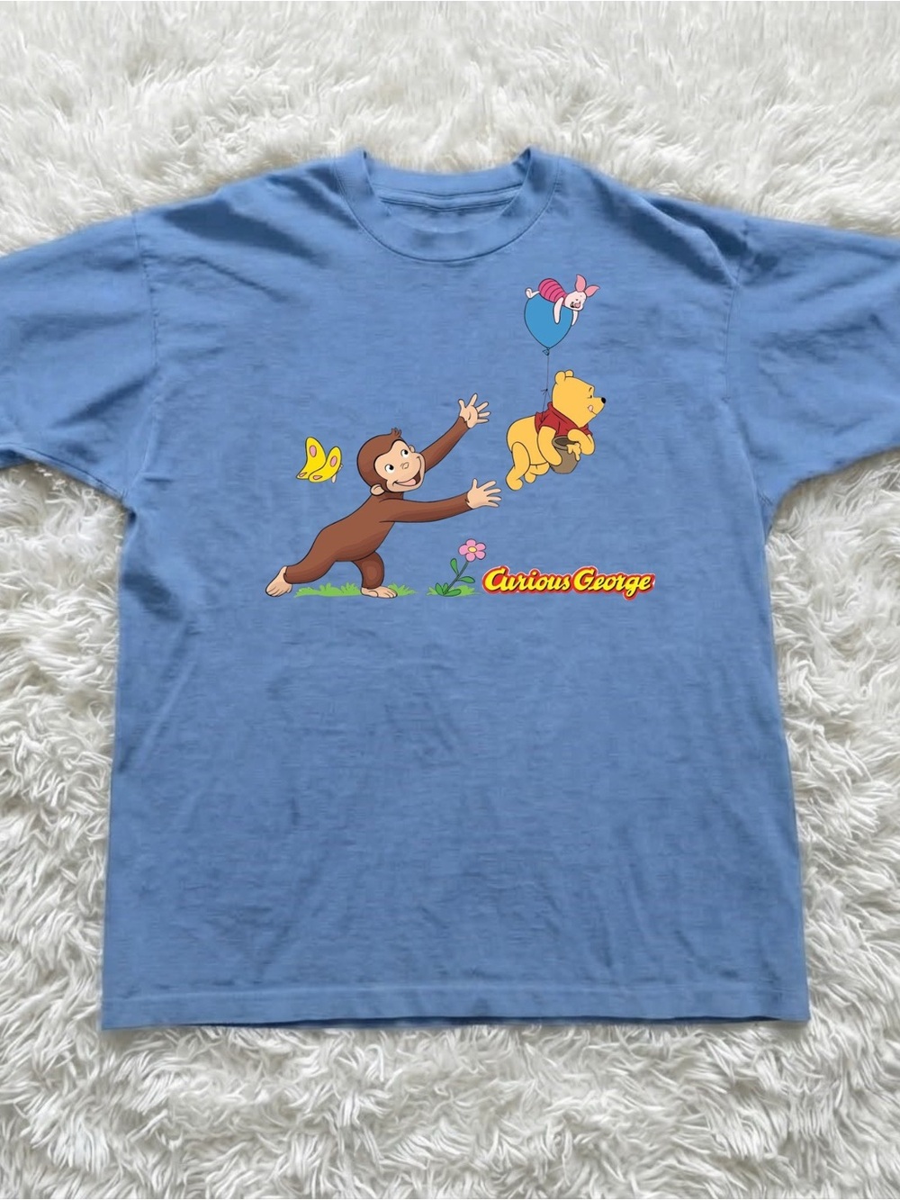 Gildan Curious Geogre & Pooh Graphic Tee